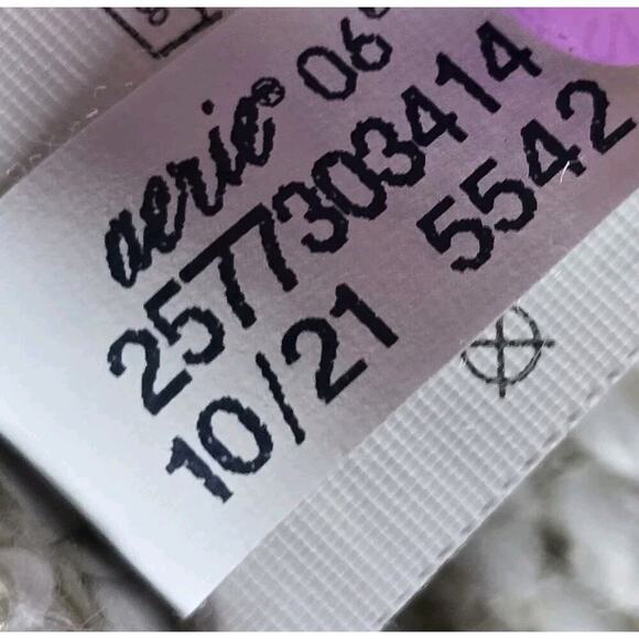 Offline Aerie Vintage Vanilla Cream Waffle Knit Drawstring Jogger Pants Sm Short - Picture 12 of 12